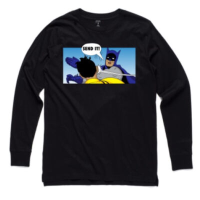 Batman sending it logo long sleeve  - Mens Base Longsleeve Tee Thumbnail