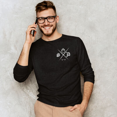 Skate dad cross logo long sleeve  - Mens Base Longsleeve Tee 3 Thumbnail