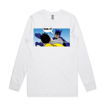Batman sending it logo long sleeve  - Mens Base Longsleeve Tee Thumbnail
